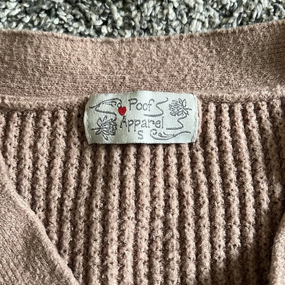 Poof Light Brown Cropped Sweater - Picture 2 of 4